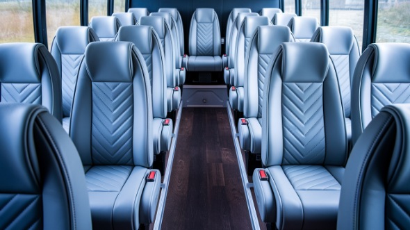28 passenger minibus inside san leandro