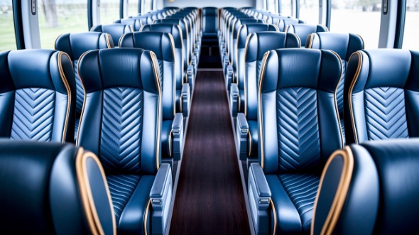 54 passenger charter bus inside san leandro