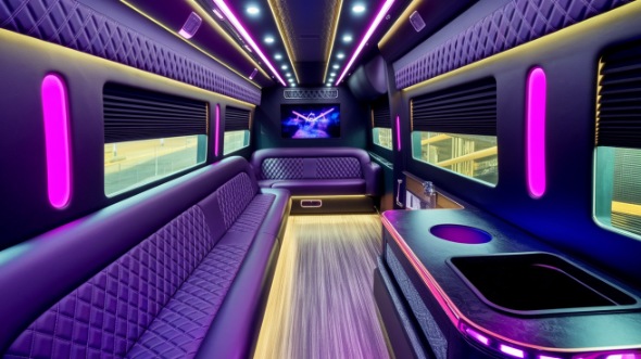 party bus rental interior